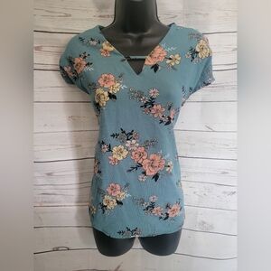 Blue Floral Top